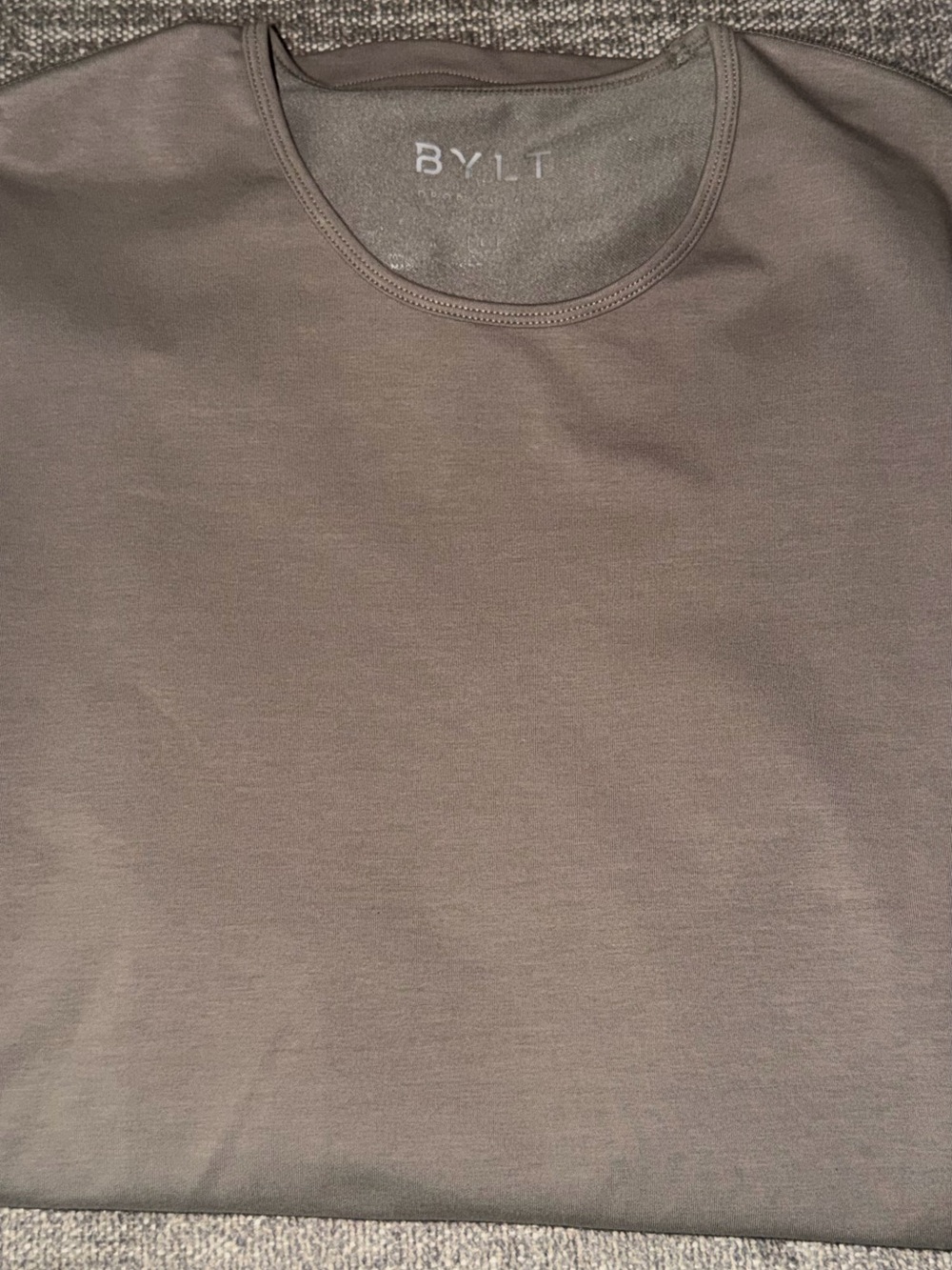 BYLT Basics Long Sleeve Crew in Charcoal Gray
